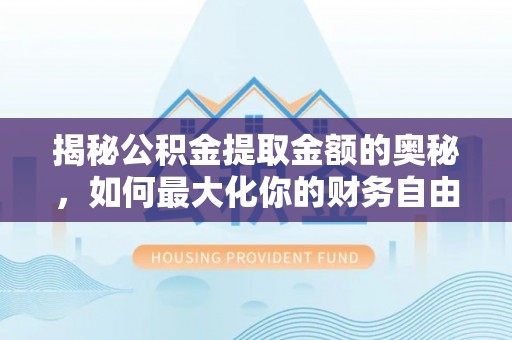 盐埔揭秘公积金提取金额的奥秘，如何最大化你的财务自由