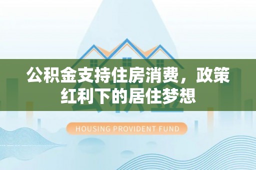 盐埔公积金支持住房消费，政策红利下的居住梦想